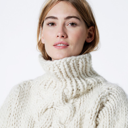 Cropped Cable Sweater Kit